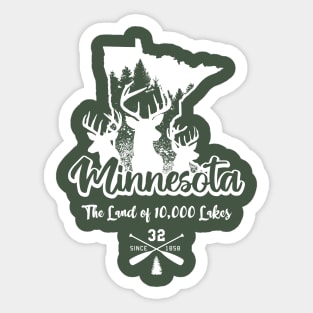 3 Deer Minnesota Sticker